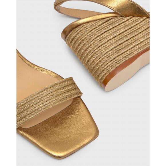 NEW CASTANER women's barby sandal in old gold - Picture 3 of 3